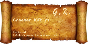 Graeser Kürt névjegykártya